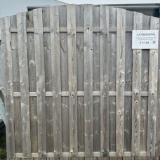 Restpartij tuinscherm geïmpregneerd grenen 10 mm 180x180 cm toog Restpartij tuinscherm geïmpregneerd grenen 10 mm 180x180 cm toog